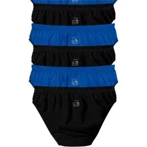 bonprix Slip mit weicher Baumwolle (6er Pack)schwarz 60Damen