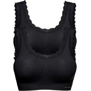 bonprix Feel Comfort Seamless Bustier (2er Pack)schwarz 4Damen