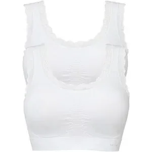 bonprix Feel Comfort Seamless Bustier (2er Pack)weiß 5Damen