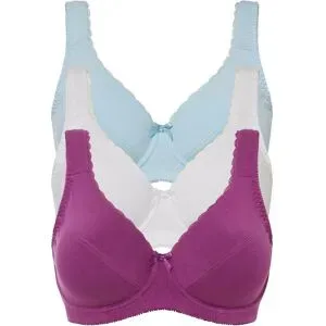 bonprix BH mit Bügel mit Bio-Baumwolle  (3er Pack)lila 85Damen