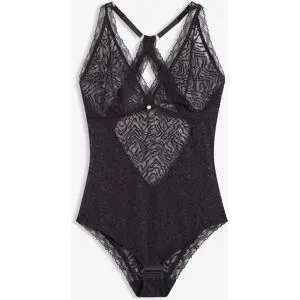 bonprix Body ohne Bügel mit feiner Spitzeschwarz 40Damen