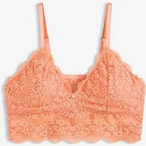 bonprix Bustier ohne Bügel mit floraler Spitzeorange 38Damen