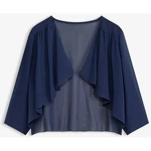 bonprix Boleroblazer für festliche Anlässe und Hochzeiten, 3/4-Ärmel, Wasserfallkragen