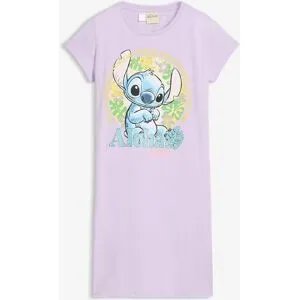 bonprix Disney Nachthemd mit Stitch aus reiner Baumwollelila 164Mädchen