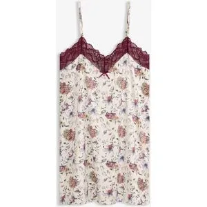 bonprix Satin Negligé mit zarter Spitzeweiß 40Damen