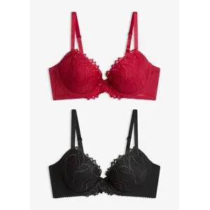 bonprix Schalen-BH mit zarter Stickerei (2er Pack)rot 95Damen