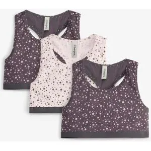 bonprix Bustier mit weicher Baumwolle (3er Pack)grau 140Mädchen