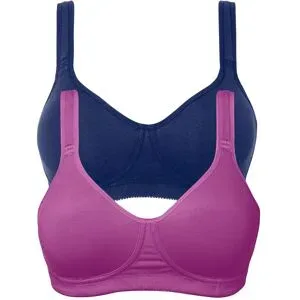 bonprix T-Shirt-BH ohne Bügel mit Baumwolle (2er Pack)lila 85Damen