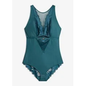 bonprix Medium Shape Body mit Spitzepetrol 36Damen