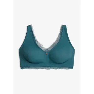 bonprix Minimizer Bralette ohne Bügel mit zarter Spitzepetrol 95Damen
