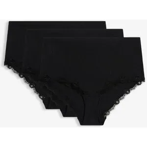bonprix Highwaist Panty aus Polyamid (3er Pack), seamlessschwarz 36Damen