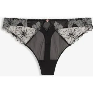 bonprix String mit edler Stickereischwarz 40Damen
