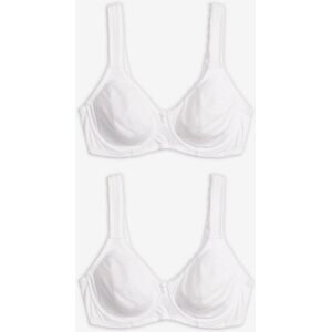 bonprix Minimizer T-Shirt-BH mit Bügel mit Bio-Baumwolle (2er Pack)weiß 90Damen