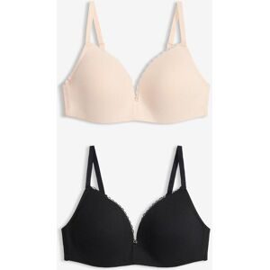 bonprix Schalen-BH ohne Bügel mit Baumwolle (2er Pack)beige 70Damen