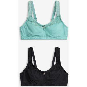 bonprix BH ohne Bügel mit Baumwolle (2er Pack)schwarz 90Damen