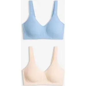 bonprix T-Shirt-BH ohne Bügel mit Baumwolle (2er Pack)beige 80Damen