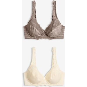 bonprix Bügel-BH mit zarter Spitze (2er Pack)beige 105Damen