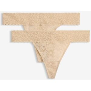 bonprix Tanga String aus Spitze (2er Pack)beige 48Damen