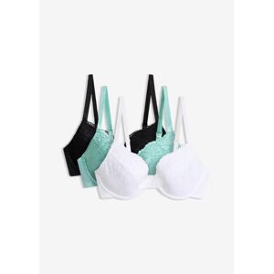bonprix Push-up-BH mit feiner Spitze (3er Pack)grün 80Damen