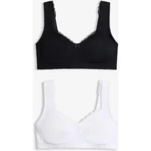 bonprix Minimizer T-Shirt-BH ohne Bügel mit Bio-Baumwolle (2er Pack)schwarz 95Damen
