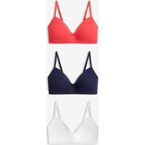bonprix Schalen-BH ohne Bügel mit Bio-Baumwolle (3erPack)rot 90Damen