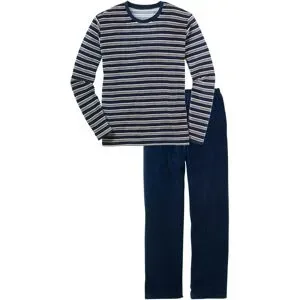 bonprix Pyjama aus weichem Nicki-Material mit langen Ärmelnblau 48Herren