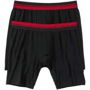 bonprix Lange Boxershorts eng mit Baumwolle (2er Pack)schwarz 10Herren
