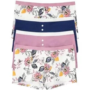 bonprix Boxer mit Bio-Baumwolle und mit Knöpfen (4er Pack)weiß 52Damen