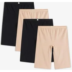 bonprix Lange Damen Boxer mit Bio-Baumwolle (4er Pack)schwarz 36Damen