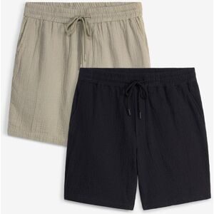 bonprix Shorts aus weichem Musselin (2er Pack)schwarz 46Herren