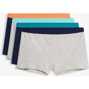 bonprix Damen Boxer mit weicher Baumwolle (4er Pack)blau 56Damen