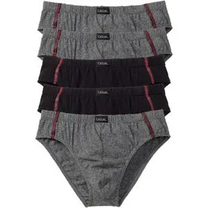 bonprix Maxislip mit Baumwolle (5er Pack)grau 7Herren
