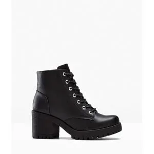 bonprix Schnürboots mit Blockabsatzschwarz 41Damen