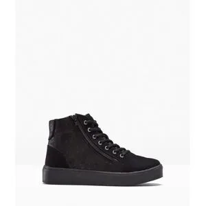 bonprix High-Top-Sneaker mit floralem Musterschwarz 38Damen