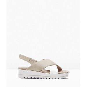 bonprix Jana Komfort-Plateau-Sandalen in bequemer Weitebraun 38Damen