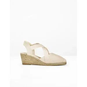 bonprix Keilsandaletten mit elastischen Riemenweiß 36Damen