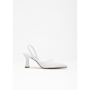 bonprix Slingpumps in Satin-Optikweiß 42Damen