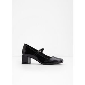 bonprix Spangenpumps in Lack-Optikschwarz 37Damen