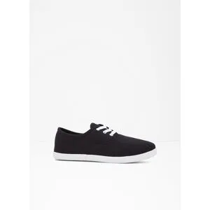 bonprix Sneaker aus Baumwoll-Canvasschwarz 36Damen