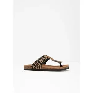 bonprix Zehenstegpantoletten mit bequemem Fußbettbeige 39Damen