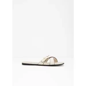 bonprix Pantoletten mit dekorativer Schnallebeige 38Damen