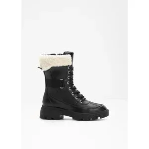 bonprix Gefütterte Schnürbootsschwarz 42Damen