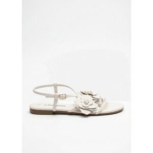 bonprix Riemchensandalen mit Blütenweiß 42Damen