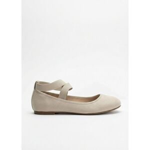 bonprix Ballerinas mit elastischen Riemenbeige 38Damen