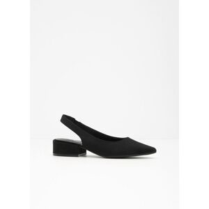 bonprix Slingpumps mit flachem Absatzschwarz 39Damen