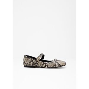 bonprix Mary-Janes im Animallookbeige 38Damen