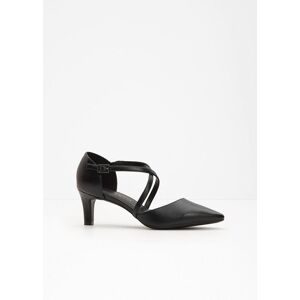 bonprix Spangenpumps mit schmalem Absatzschwarz 36Damen