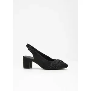 bonprix Jana Komfort-Slingpumps in bequemer Weiteschwarz 41Damen