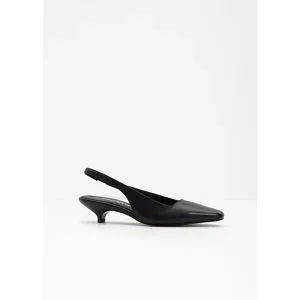 bonprix Slingpumps aus Lederschwarz 40Damen