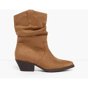 bonprix Cowboy-Boots mit Raffungbraun 36Damen